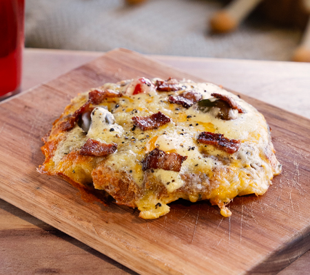 Green Chile Bacon Bread Pudding